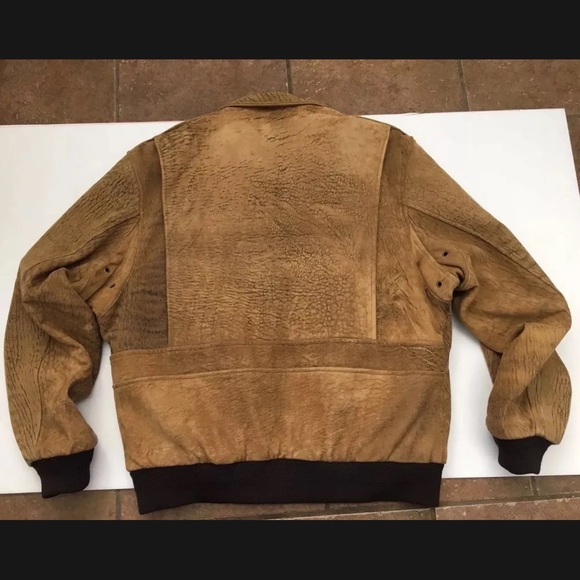 Tony Nowak Authentic Rare Brown Leather Jacket XL Made In USA - Picture 2 of 12